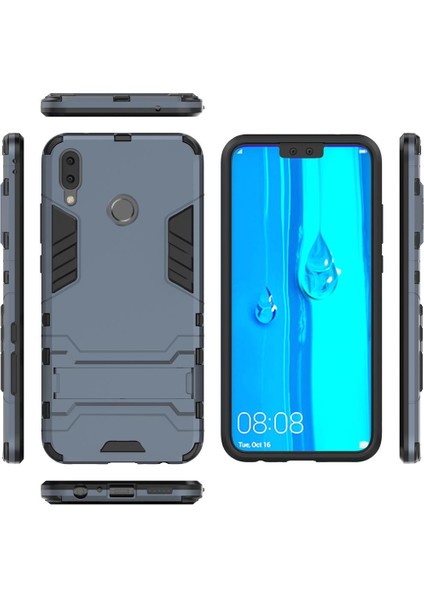 Huawei Y9 2019 İçin Çift Katmanlı Tpu Pc Hibrit Korumalı Standlı Kılıf (Yurt Dışından)