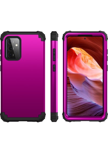 Samsung Galaxy A72 4G/5G İçin Yumuşak Silikon Pc Bumper 3'ü 1 Arada ShockProof Korumalı Kılıf (Yurt Dışından) fiyatları