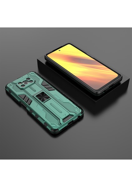 Xiaomi Poco X3 / X3 Nfc / X3 Pro İçin Çift Katmanlı Pc Tpu Bumper Kaymaz ShockProof Korumalı Kılıf (Yurt Dışından)