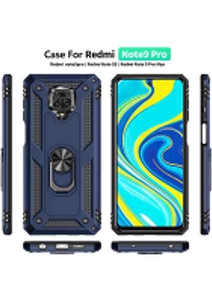 Xiaomi Redmi Note 9s / 9 Pro / 9 Pro Max İçin Çift Katmanlı Halkalı Standlı Kılıf (Yurt Dışından)