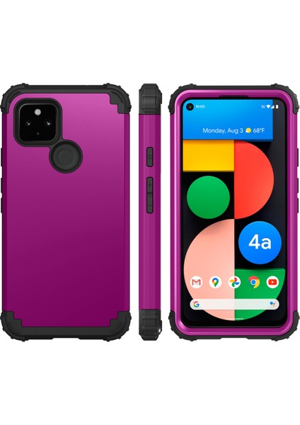 Google Pixel 4A 5G İçin Yumuşak Silikon Pc Bumper 3'ü 1 Arada ShockProof Korumalı Kılıf (Yurt Dışından) fiyatları