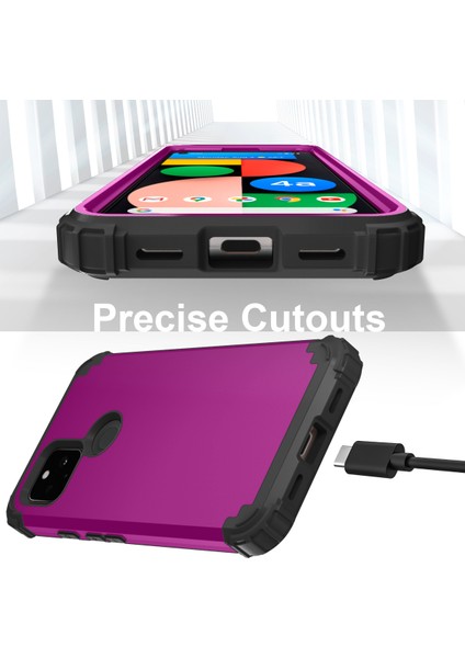Google Pixel 4A 5G İçin Yumuşak Silikon Pc Bumper 3'ü 1 Arada ShockProof Korumalı Kılıf (Yurt Dışından) indirimleri