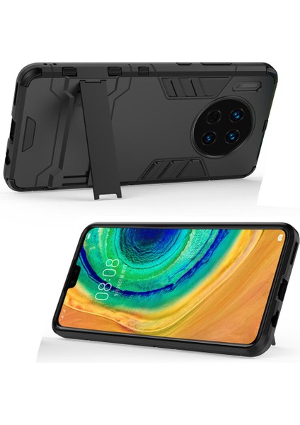 Huawei Mate 30 İçin Çift Katmanlı Tpu Pc Hibrit Korumalı Standlı Kılıf (Yurt Dışından)