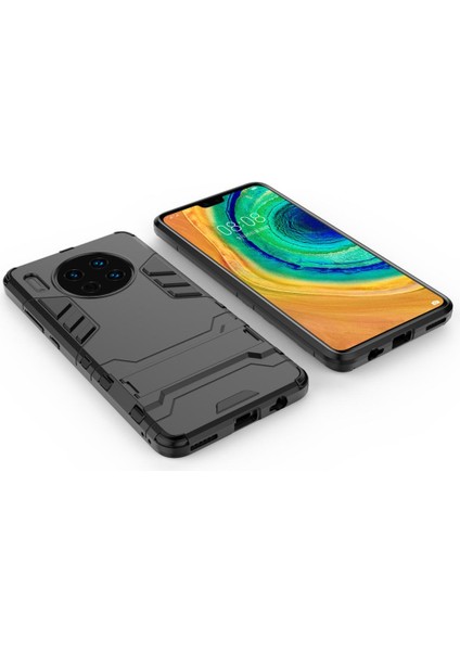 Huawei Mate 30 İçin Çift Katmanlı Tpu Pc Hibrit Korumalı Standlı Kılıf (Yurt Dışından)