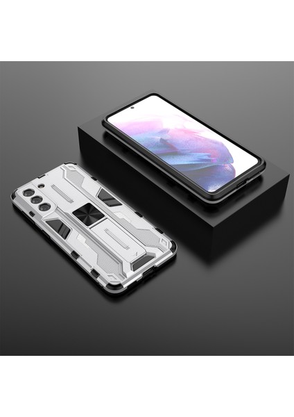 Samsung Galaxy S21 5G İçin Çift Katmanlı Pc Tpu Bumper Kaymaz ShockProof Korumalı Kılıf (Yurt Dışından)