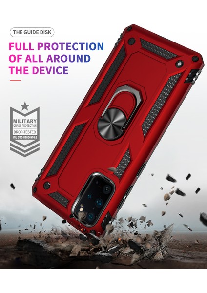 Samsung Galaxy S20 Plus İçin Çift Katmanlı Halkalı Standlı ShockProof Kılıf (Yurt Dışından)