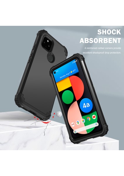 Google Pixel 4A 5G İçin Yumuşak Silikon Pc Bumper 3'ü 1 Arada ShockProof Korumalı Kılıf (Yurt Dışından) modelleri