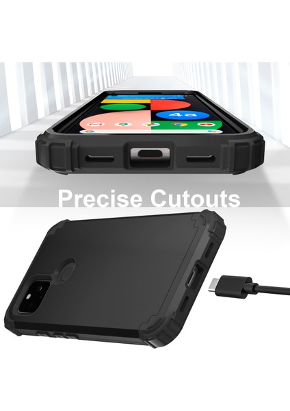 Google Pixel 4A 5G İçin Yumuşak Silikon Pc Bumper 3'ü 1 Arada ShockProof Korumalı Kılıf (Yurt Dışından) indirimleri