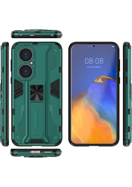 Huawei P50 İçin Çift Katmanlı Pc Tpu Bumper Kaymaz ShockProof Korumalı Kılıf (Yurt Dışından)