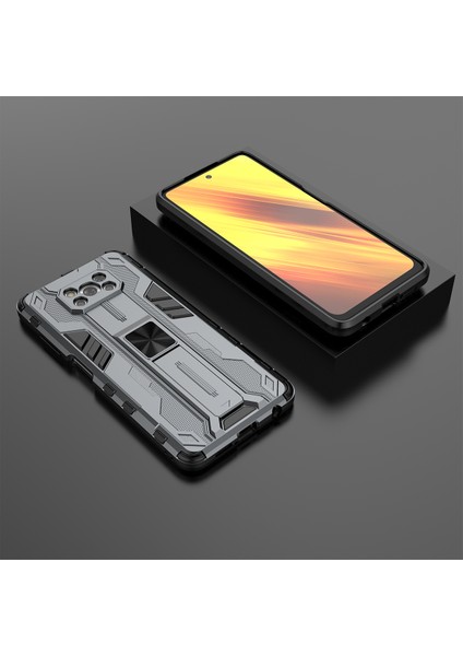 Xiaomi Poco X3 / X3 Nfc / X3 Pro İçin Çift Katmanlı Pc Tpu Bumper Kaymaz ShockProof Korumalı Kılıf (Yurt Dışından)