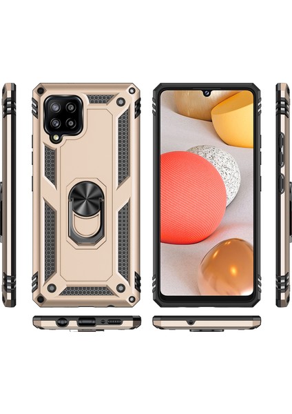 Samsung Galaxy A42 5G İçin Çift Katmanlı Halkalı Standlı Kılıf (Yurt Dışından) fiyatları