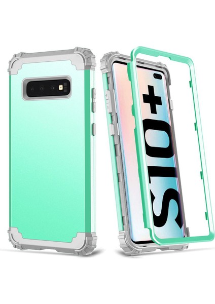 Samsung Galaxy S10 Plus İçin Pc Yumuşak Tpu Bumper 3'ü 1 Arada Koruma ShockProof Kılıf (Yurt Dışından)