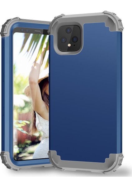 Google Pixel 4 İçin Yumuşak Silikon Pc Bumper 3'ü 1 Arada ShockProof Korumalı Kılıf (Yurt Dışından) fiyatları