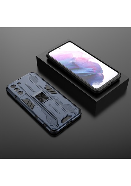 Samsung Galaxy S21 Plus 5G İçin Çift Katmanlı Pc Tpu Bumper Kaymaz ShockProof Korumalı Kılıf (Yurt Dışından)