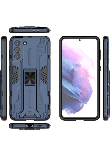 Samsung Galaxy S21 Plus 5G İçin Çift Katmanlı Pc Tpu Bumper Kaymaz ShockProof Korumalı Kılıf (Yurt Dışından)