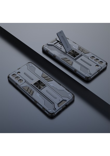 Samsung Galaxy S21 Plus 5G İçin Çift Katmanlı Pc Tpu Bumper Kaymaz ShockProof Korumalı Kılıf (Yurt Dışından)