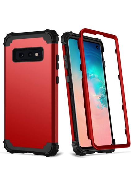 Samsung Galaxy S10E İçin Pc Yumuşak Tpu Bumper 3'ü 1 Arada Koruma ShockProof Kılıf (Yurt Dışından)