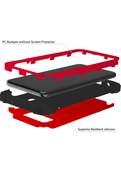 Samsung Galaxy S10E İçin Pc Yumuşak Tpu Bumper 3'ü 1 Arada Koruma ShockProof Kılıf (Yurt Dışından)
