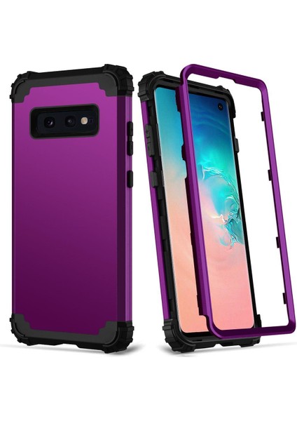 Samsung Galaxy S10E İçin Pc Yumuşak Tpu Bumper 3'ü 1 Arada Koruma ShockProof Kılıf (Yurt Dışından)