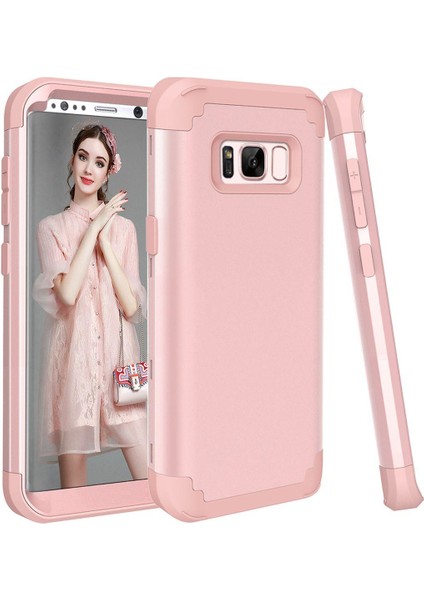 Samsung Galaxy S8 İçin Pc Yumuşak Tpu Bumper 3'ü 1 Arada Koruma ShockProof Kılıf (Yurt Dışından)