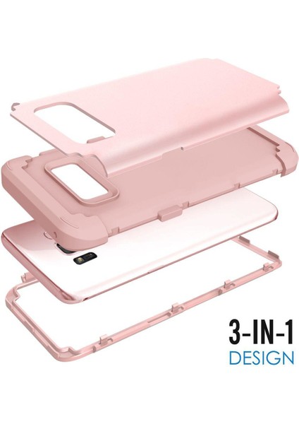 Samsung Galaxy S8 İçin Pc Yumuşak Tpu Bumper 3'ü 1 Arada Koruma ShockProof Kılıf (Yurt Dışından)