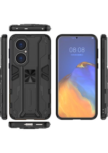 Huawei P50 İçin Çift Katmanlı Pc Tpu Bumper Kaymaz ShockProof Korumalı Kılıf (Yurt Dışından)