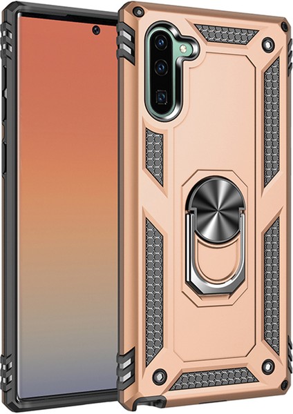 Samsung Galaxy Note 10 İçin Çift Katmanlı Halkalı Standlı ShockProof Kılıf (Yurt Dışından)