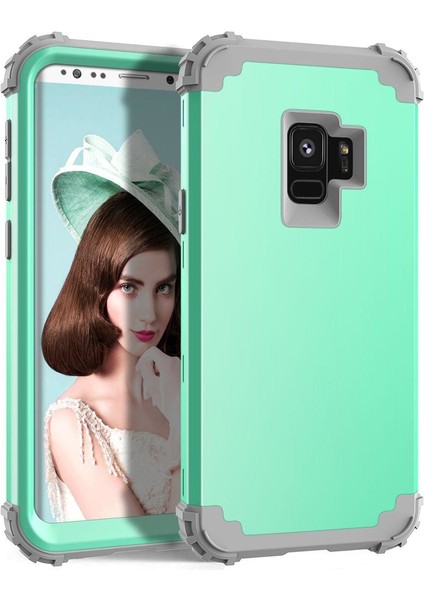Samsung Galaxy S9 İçin Pc Yumuşak Tpu Bumper 3'ü 1 Arada Koruma ShockProof Kılıf (Yurt Dışından)