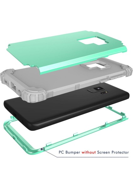 Samsung Galaxy S9 İçin Pc Yumuşak Tpu Bumper 3'ü 1 Arada Koruma ShockProof Kılıf (Yurt Dışından)