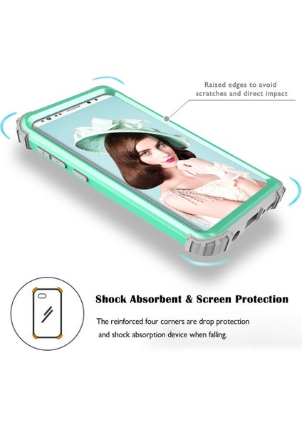Samsung Galaxy S9 İçin Pc Yumuşak Tpu Bumper 3'ü 1 Arada Koruma ShockProof Kılıf (Yurt Dışından)
