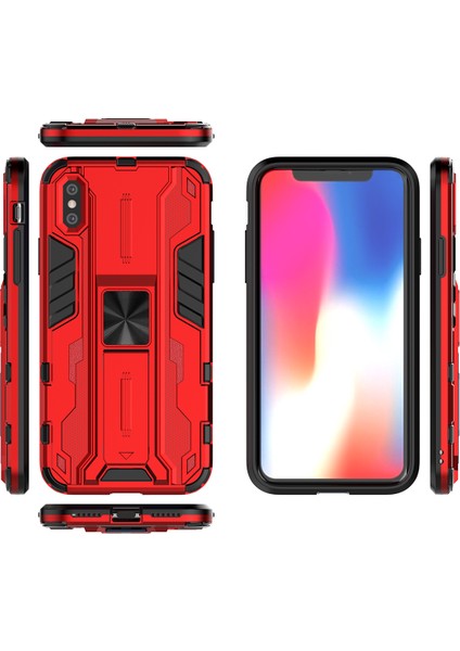 iPhone X / iPhone XS İçin Çift Katmanlı Pc Tpu Bumper Kaymaz ShockProof Korumalı Kılıf (Yurt Dışından)