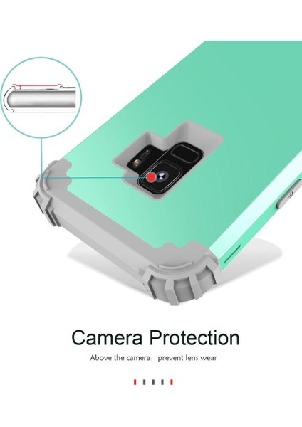 Samsung Galaxy S9 İçin Pc Yumuşak Tpu Bumper 3'ü 1 Arada Koruma ShockProof Kılıf (Yurt Dışından)