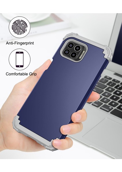 Motorola One 5G / Moto G 5G Plus İçin Yumuşak Silikon Pc Bumper 3'ü 1 Arada Shockproof Korumalı Kılıf (Yurt Dışından) indirimleri