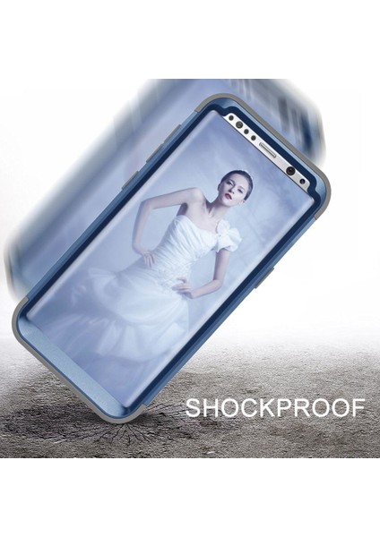 Samsung Galaxy S8 İçin Pc Yumuşak Tpu Bumper 3'ü 1 Arada Koruma ShockProof Kılıf (Yurt Dışından)
