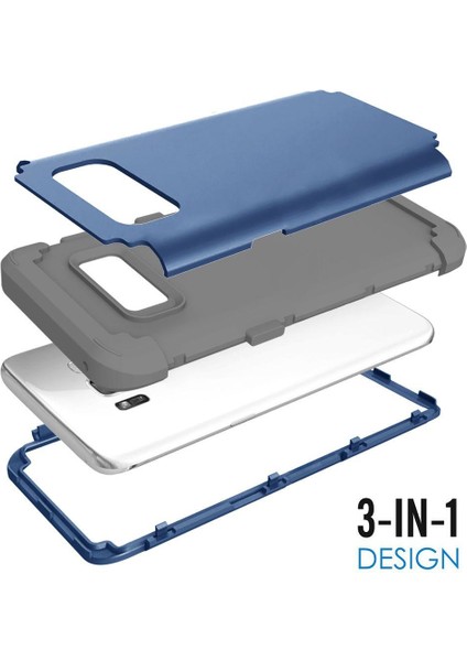 Samsung Galaxy S8 İçin Pc Yumuşak Tpu Bumper 3'ü 1 Arada Koruma ShockProof Kılıf (Yurt Dışından)