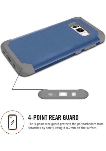 Samsung Galaxy S8 İçin Pc Yumuşak Tpu Bumper 3'ü 1 Arada Koruma ShockProof Kılıf (Yurt Dışından)