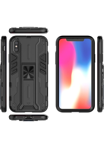 iPhone X / iPhone XS İçin Çift Katmanlı Pc Tpu Bumper Kaymaz ShockProof Korumalı Kılıf (Yurt Dışından)