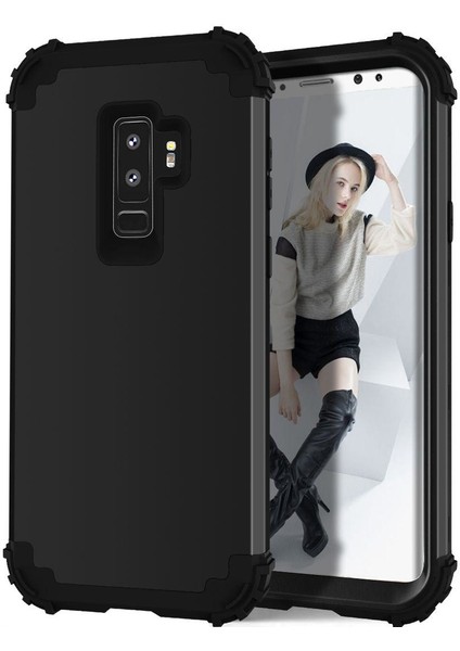 Samsung Galaxy S9 Plus İçin Pc Yumuşak Tpu Bumper 3'ü 1 Arada Koruma ShockProof Kılıf (Yurt Dışından)