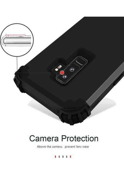 Samsung Galaxy S9 Plus İçin Pc Yumuşak Tpu Bumper 3'ü 1 Arada Koruma ShockProof Kılıf (Yurt Dışından)