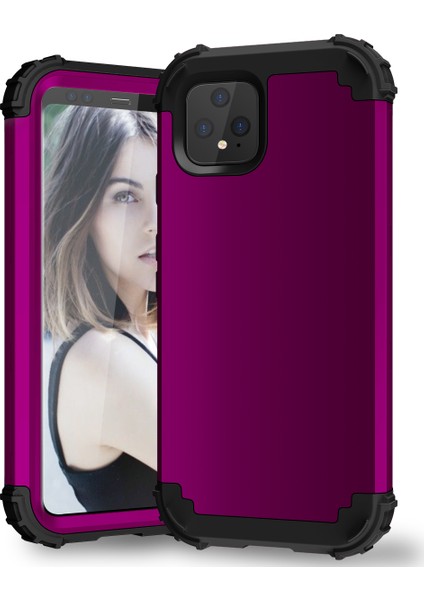 Google Pixel 4 İçin Yumuşak Silikon Pc Bumper 3'ü 1 Arada ShockProof Korumalı Kılıf (Yurt Dışından) fiyatları