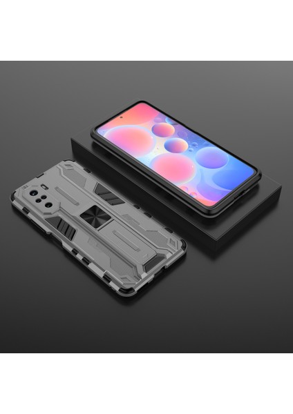 Xiaomi Redmi K40 / K40 Pro İçin Çift Katmanlı Pc Tpu Bumper Kaymaz ShockProof Korumalı Kılıf (Yurt Dışından)