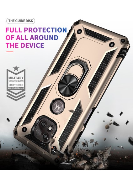 Motorola Moto G Power 2021 İçin Çift Katmanlı Halkalı Standlı Kılıf (Yurt Dışından) indirimleri