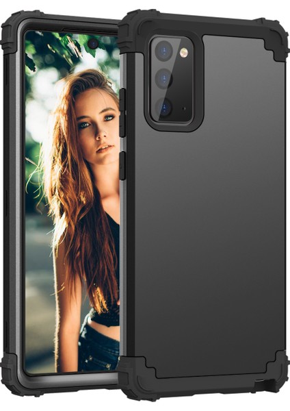 Samsung Galaxy Note 20 İçin Yumuşak Silikon Pc Bumper 3'ü 1 Arada ShockProof Korumalı Kılıf (Yurt Dışından)