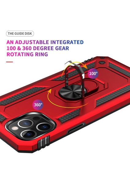 iPhone 12 / iPhone 12 Pro İçin Çift Katmanlı Halkalı Standlı Kılıf (Yurt Dışından) fırsatları