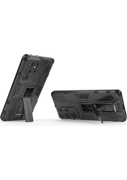 Samsung Galaxy S21 Ultra 5G İçin Çift Katmanlı Pc Tpu Bumper Kaymaz ShockProof Korumalı Kılıf (Yurt Dışından)