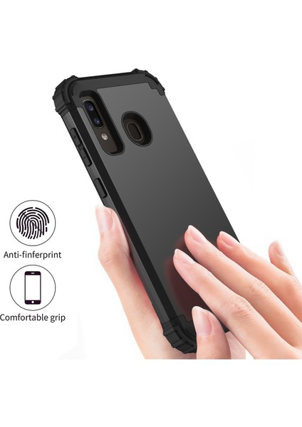 Samsung Galaxy A20 / A30 / A50 / A50S İçin Yumuşak Silikon Pc Bumper 3'ü 1 Arada ShockProof Korumalı Kılıf (Yurt Dışından)