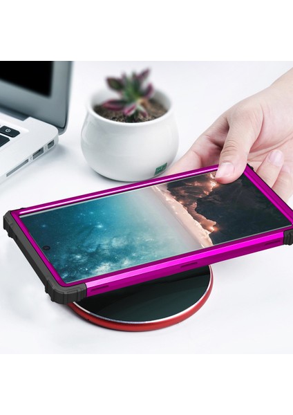Samsung Galaxy Note 20 Ultra İçin Yumuşak Silikon Pc Bumper 3'ü 1 Arada ShockProof Korumalı Kılıf (Yurt Dışından)