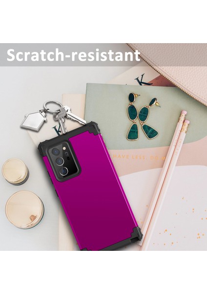 Samsung Galaxy Note 20 Ultra İçin Yumuşak Silikon Pc Bumper 3'ü 1 Arada ShockProof Korumalı Kılıf (Yurt Dışından)