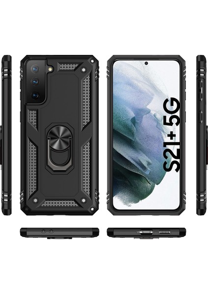 Samsung Galaxy S21 Plus 5G İçin Çift Katmanlı Halkalı Standlı Kılıf (Yurt Dışından) fiyatları