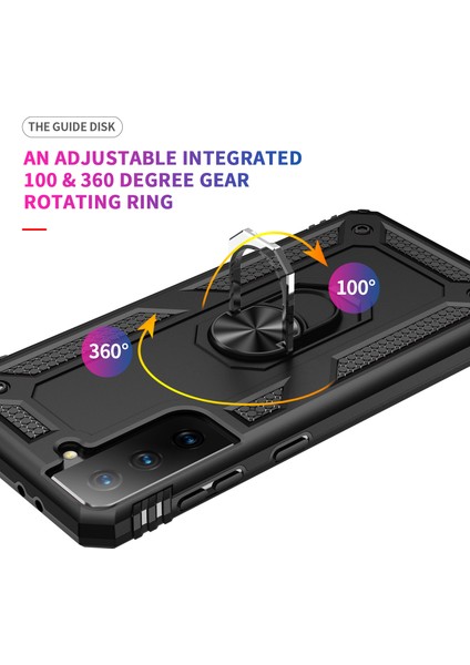 Samsung Galaxy S21 Plus 5G İçin Çift Katmanlı Halkalı Standlı Kılıf (Yurt Dışından) fırsatları